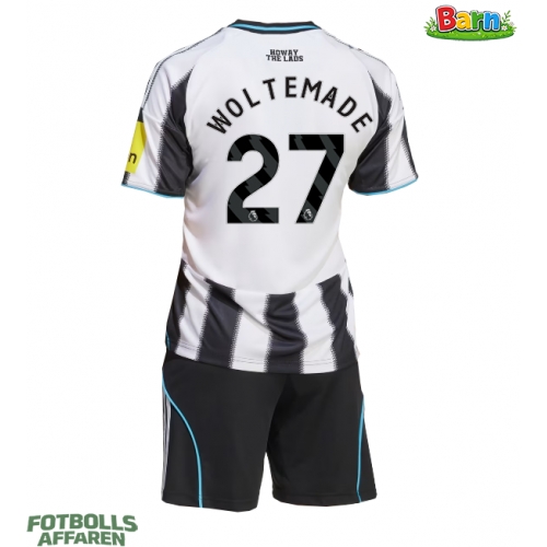 Newcastle United Nick Woltemade #27 Hemmaställ Barn 2025-26 Kortärmad (+ Korta byxor)